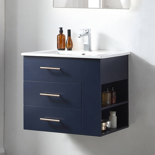 Ebern Designs Lachonne 24'' Wall Mounted Single Bathroom Vanity with